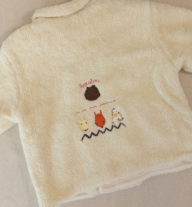 OKAIDI Embroidered sherpa jacket