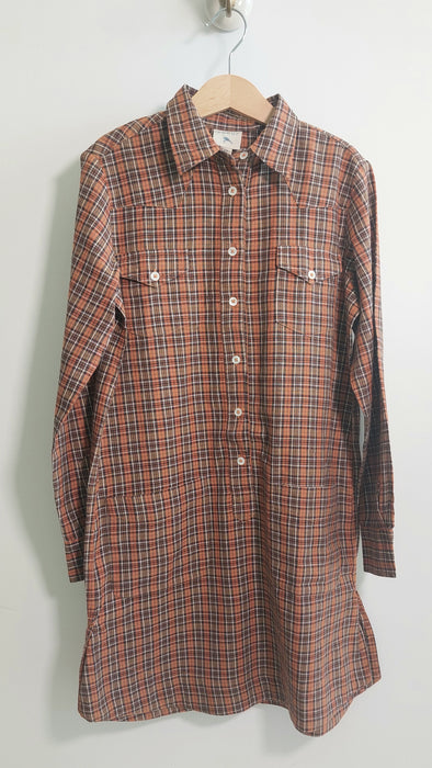 SOEUR Checked brown shirt dress