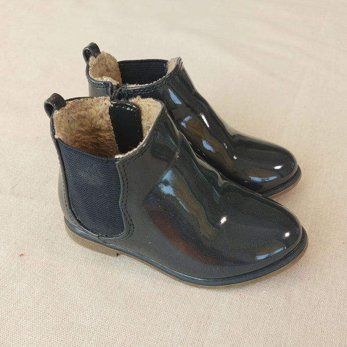 ZARA Baby grey patent ankle boots