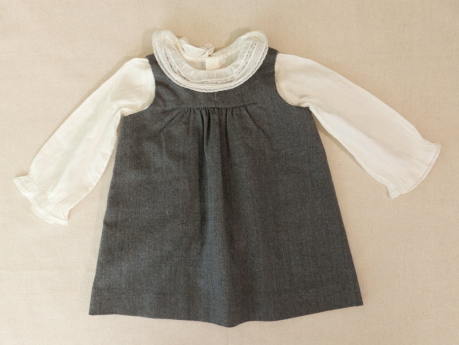 BONPOINT Flannel pinafore dress