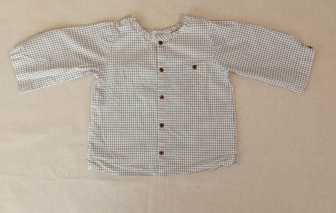 JACADI Checked shirt with mandarin collar