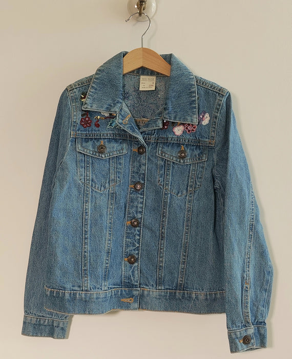 ZARA Beaded Denim Jacket