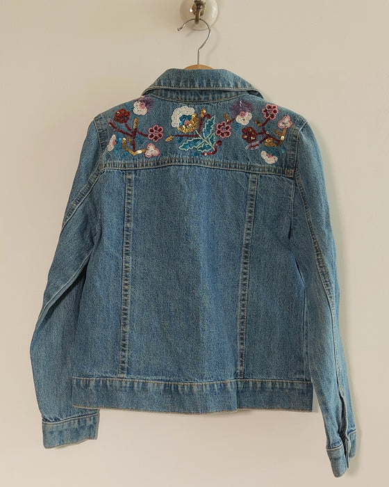 ZARA Beaded Denim Jacket