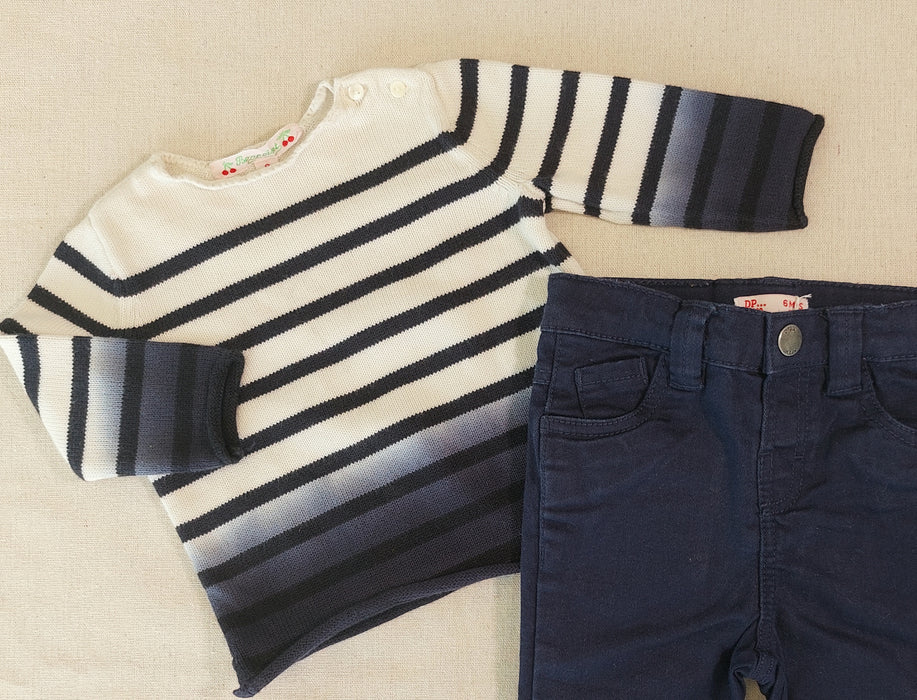 BONPOINT Deluxe Striped Baby Sweater