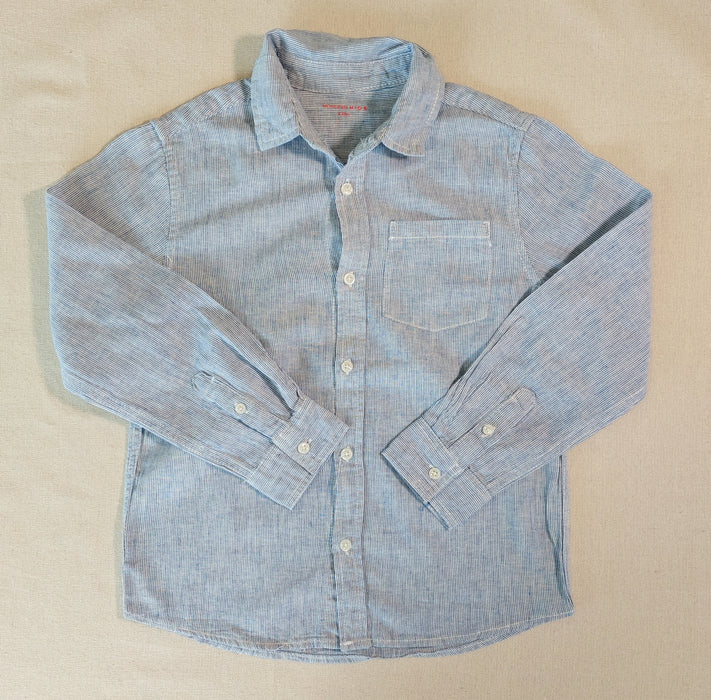MONOPRIX KIDS Striped Linen and Cotton Shirt