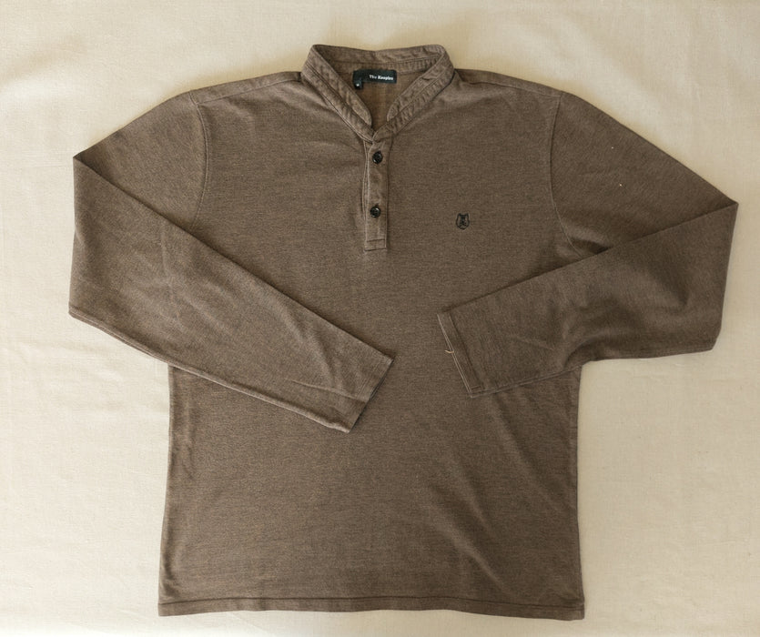 THE KOOPLES Long-Sleeve Polo with Mao Collar