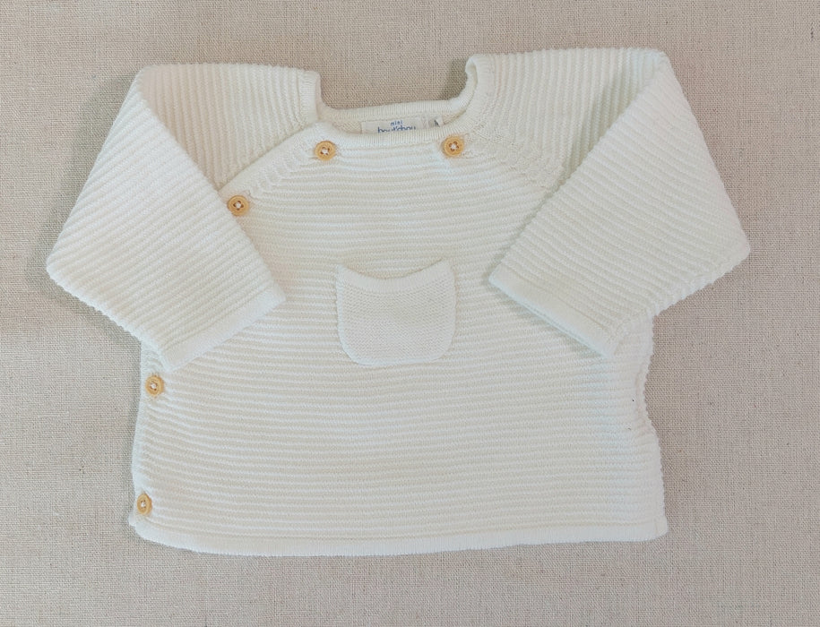 BOUT'CHOU Newborn wrap-around cardigan