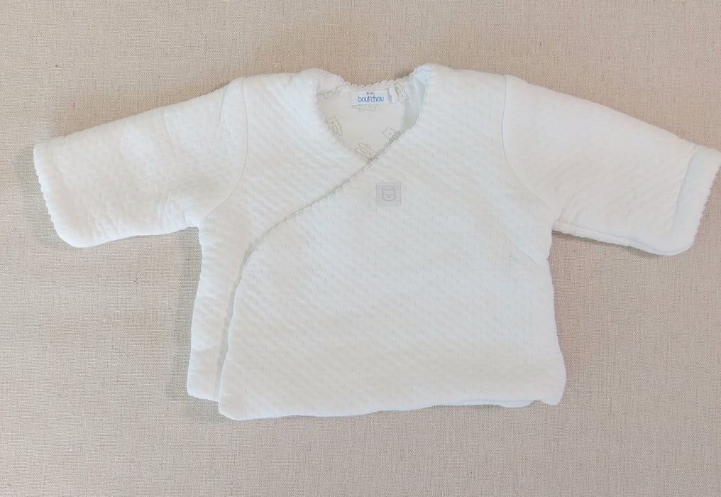 BOUT'CHOU Newborn quilted wrap-around cardigan
