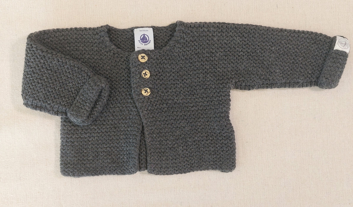 PETIT BATEAU Knitted newborn cardigan