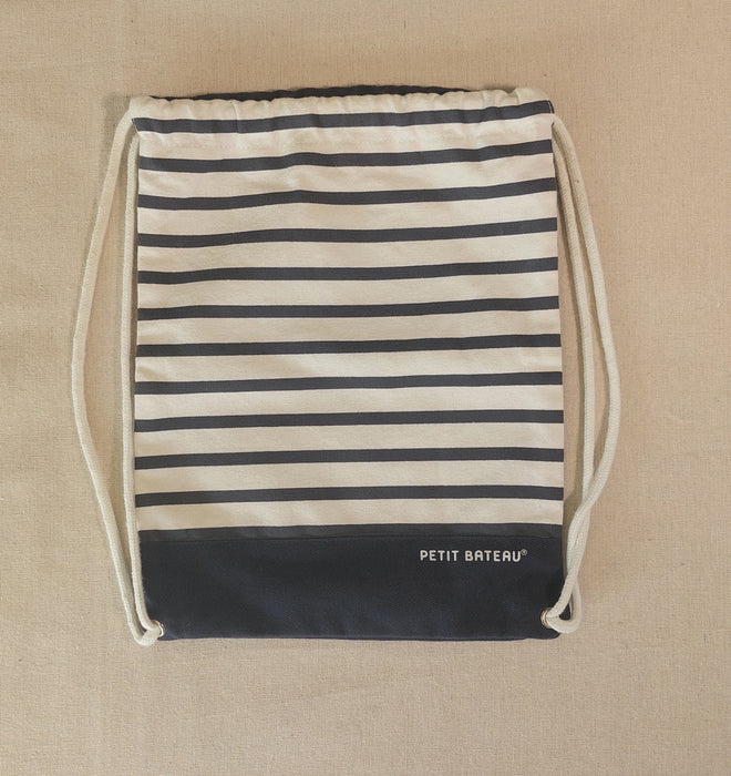 PETIT BATEAU Striped canvas backpack