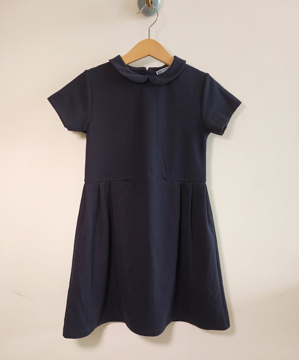 JACADI Navy solid Peter Pan collar dress