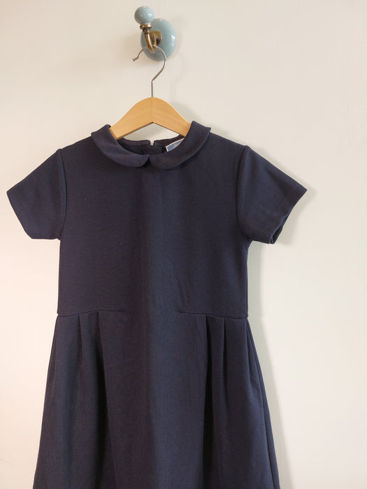 JACADI Navy solid Peter Pan collar dress