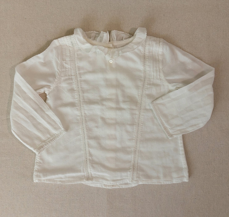 NATALYS Blouse in embroidered lace