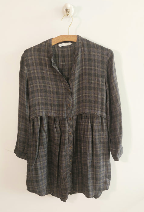 ZARA Flowy Checked Dress