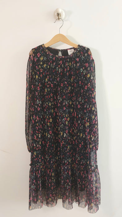 ZARA Combination floral print tulle dress
