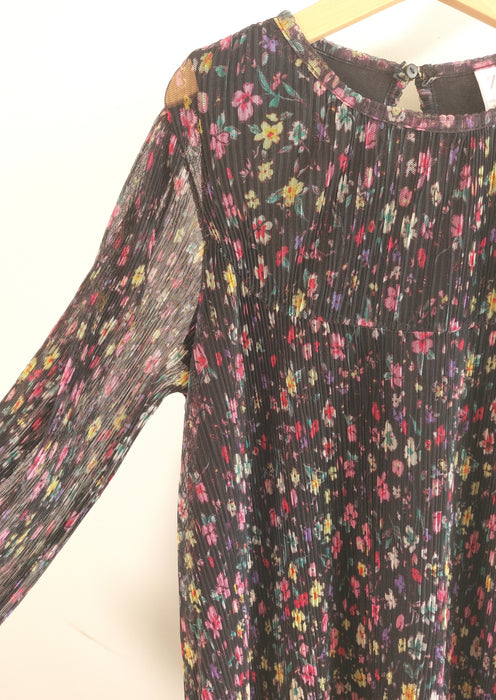 ZARA Combination floral print tulle dress