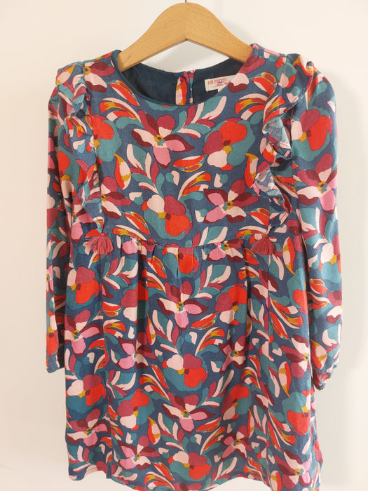 SERGENT MAJOR Floral dress with ruffled top