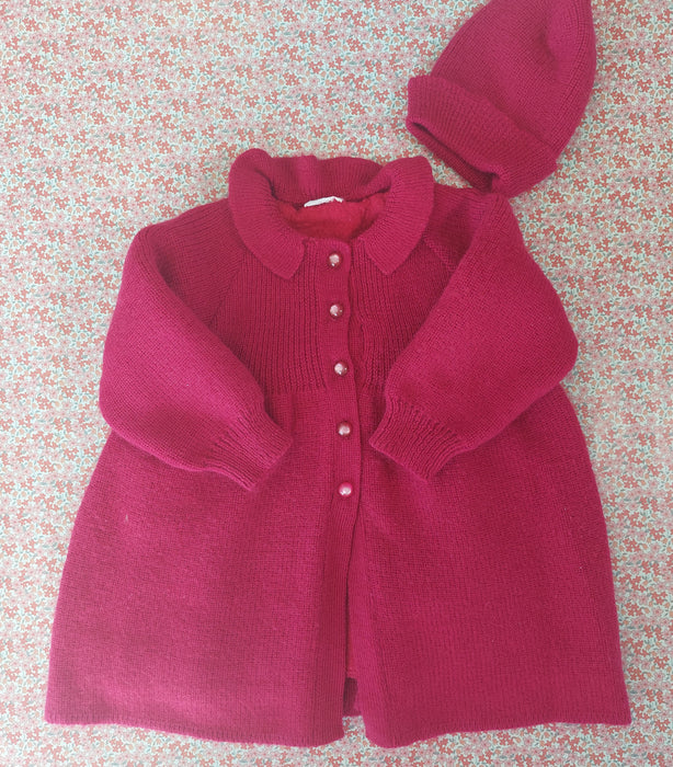 MARESE Vintage Knitted coat and hat set