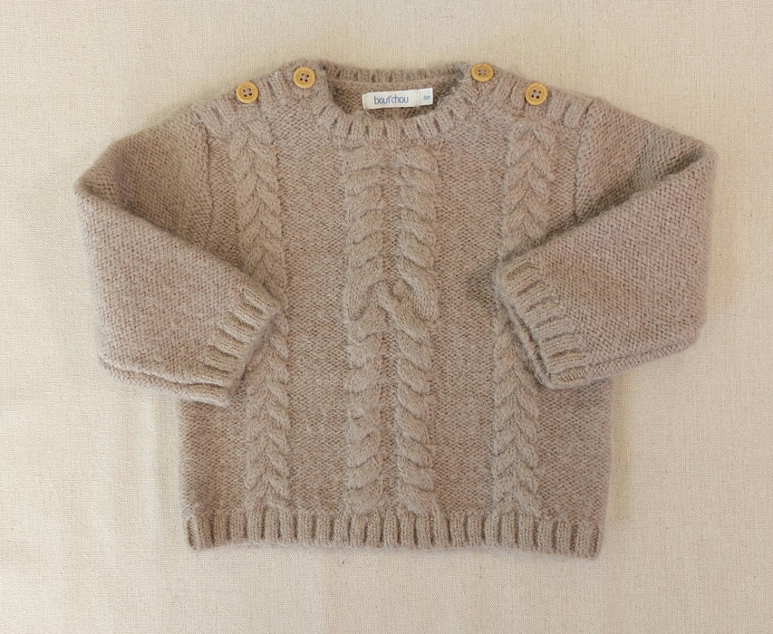 BOUT'CHOU Baby Sweater in Fancy Knit