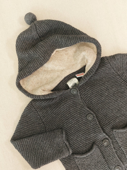 ZARA Knitted Baby Hooded Jacket