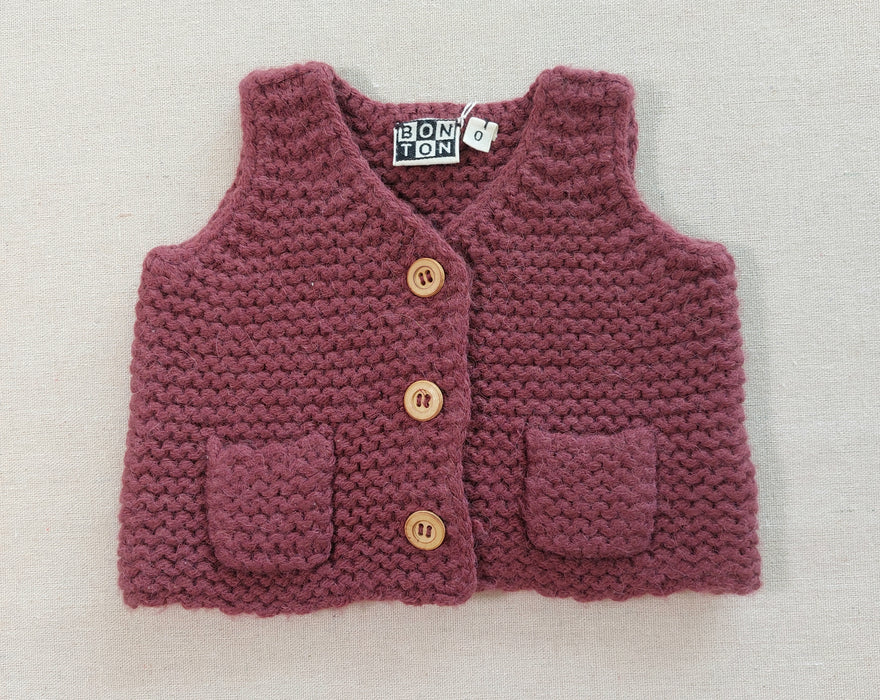 BONTON Knitted sleeveless vest