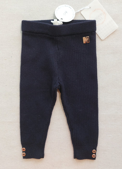 CARREMENT BEAU Navy Knitted Long Leggings
