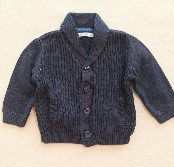 BOUT'CHOU Thick Long-Sleeve Knitted Cardigan with Buttons and V-Neck