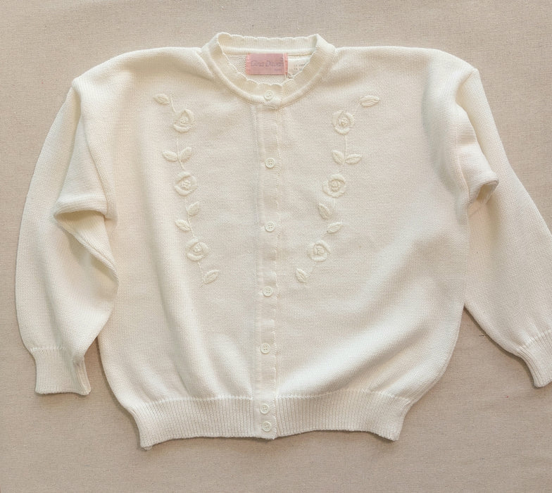 GINA DIWAN Vintage embroidered girls’ cardigan