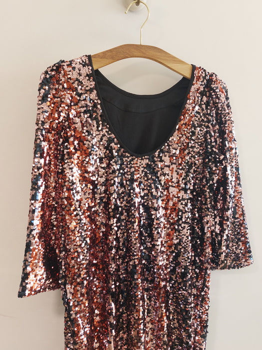 NAF NAF Sequin dress with open back