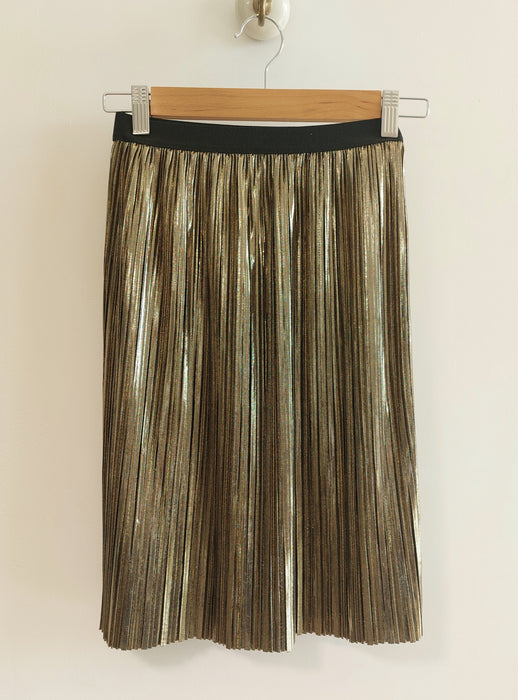 MONOPRIX KIDS Gold pleated skirt