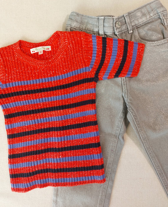 BONPOINT Short-sleeve luxury knitted sweater