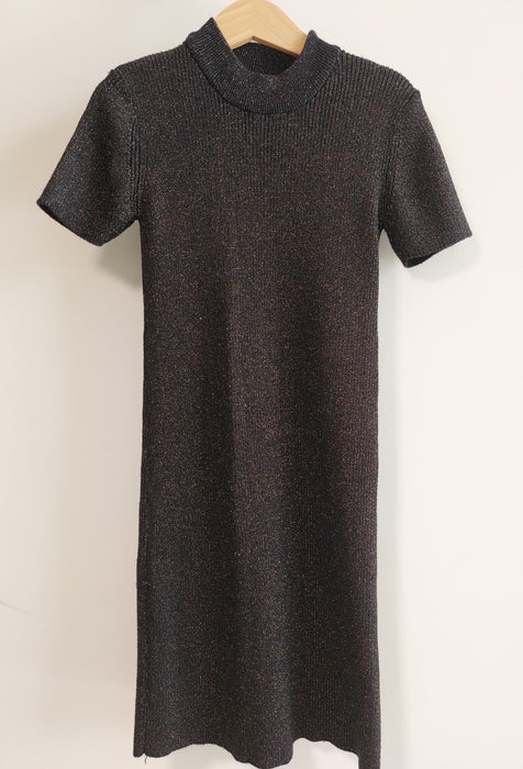ZARA Fitted knitted Zara dress with silver threads