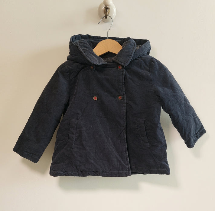 BOUT'CHOU Corduroy peacoat with removable hood