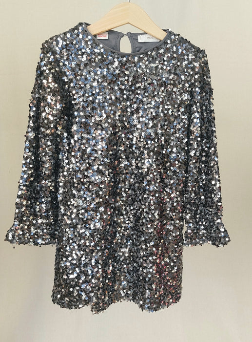 MANGO KIDS Long-sleeve sequin dress