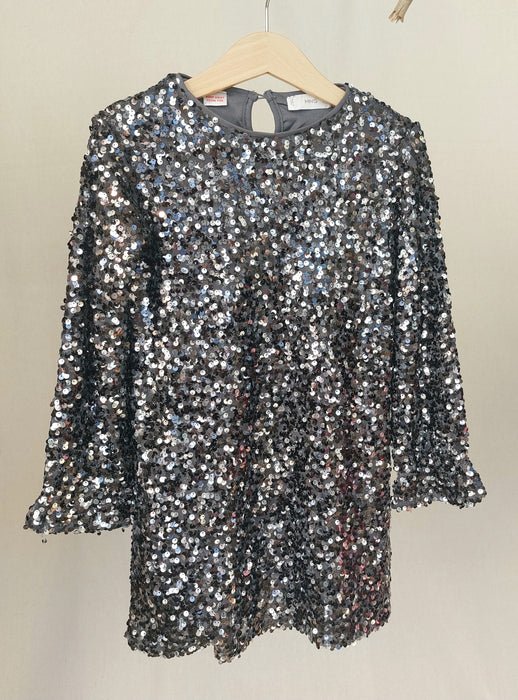 MANGO KIDS Long-sleeve sequin dress
