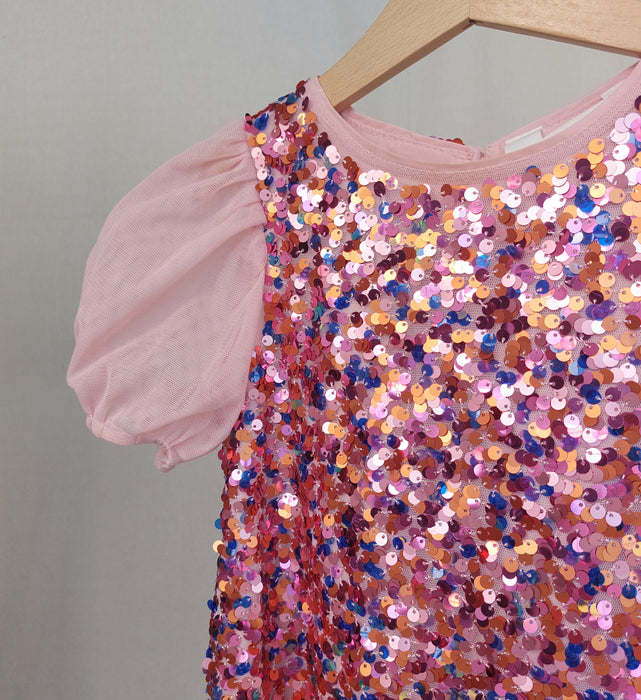 H&M Balloon-sleeve sequin dress