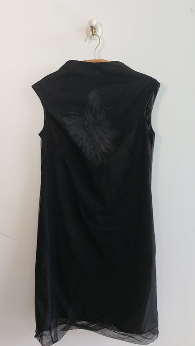 SYLVIA RIELLE Straight black tulle dress