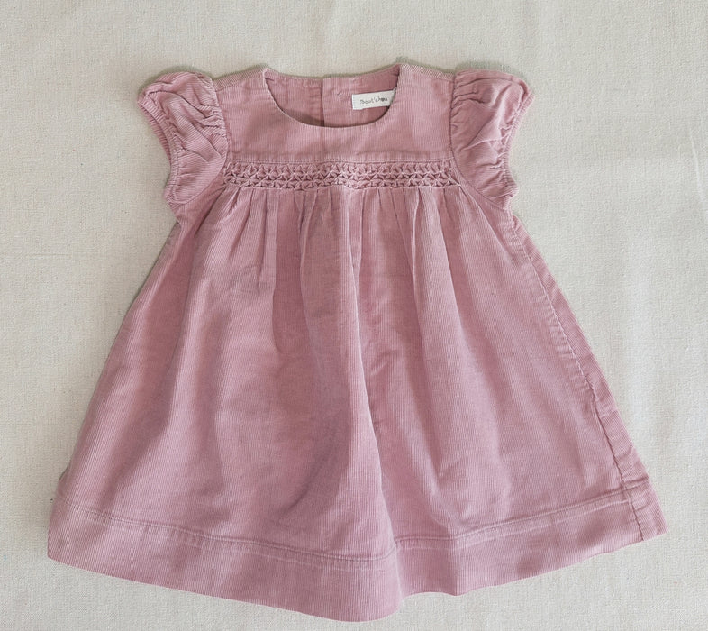 BOUT'CHOU Baby smocked corduroy dress