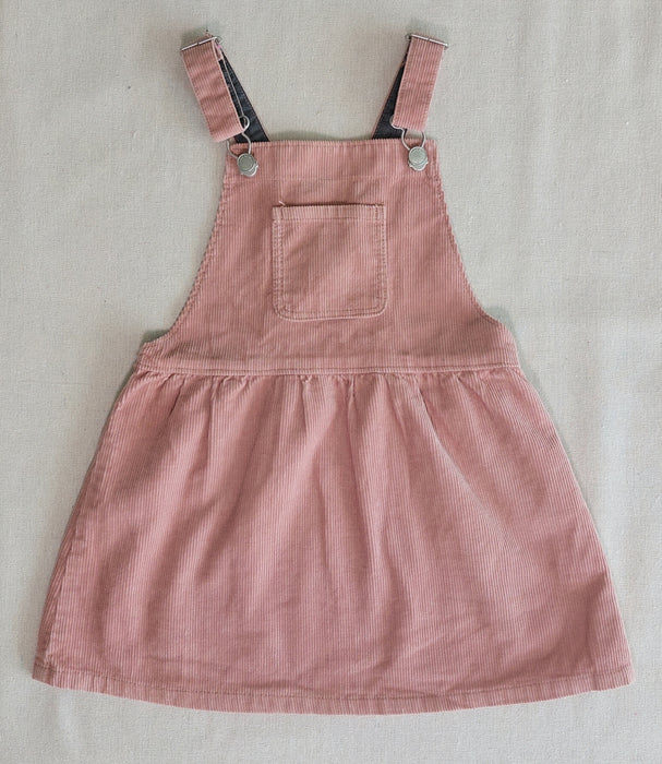 ZARA Pink corduroy pinafore dress