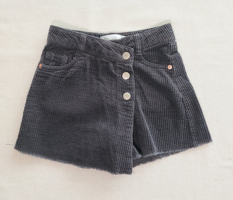 ZARA Anthracite gray corduroy skort