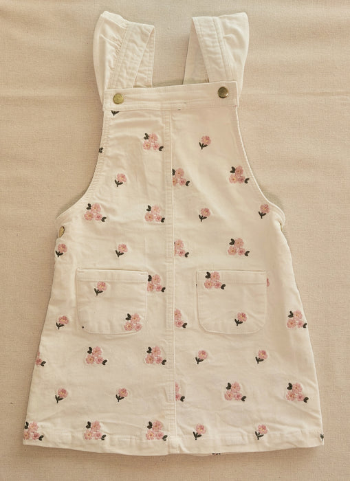 CUPCAKES AND CASHMERE Embroidered corduroy pinafore dress