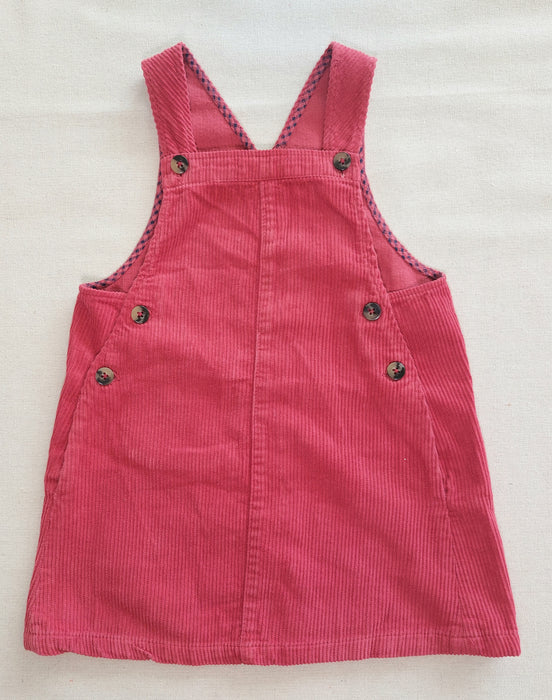ZARA Burgundy corduroy pinafore dress