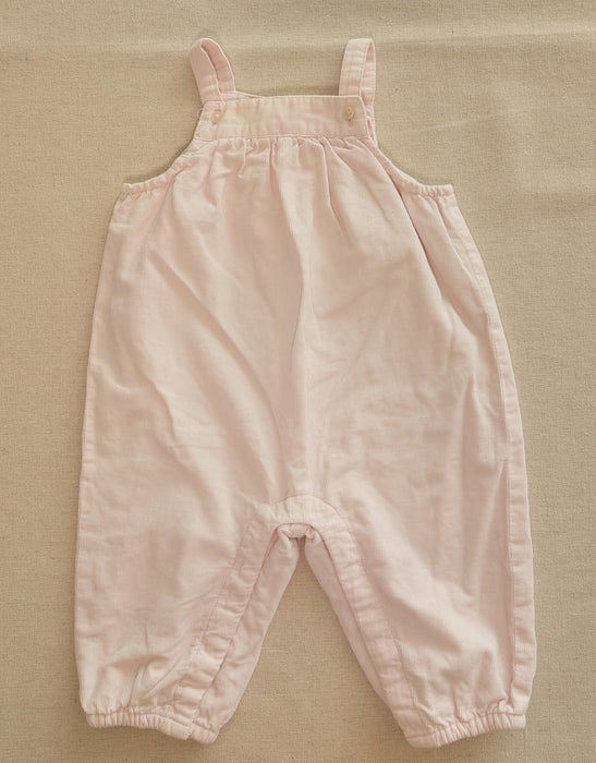 BOUT'CHOU Light pink corduroy baby overalls