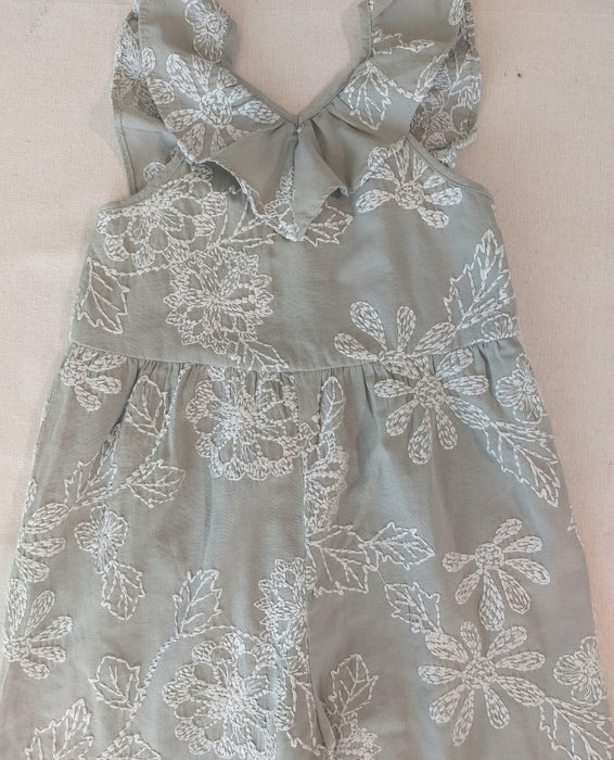 ZARA Girls’ embroidered floral overalls