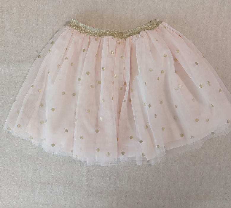LILI GAUFRETTE Pink tutu skirt with gold details