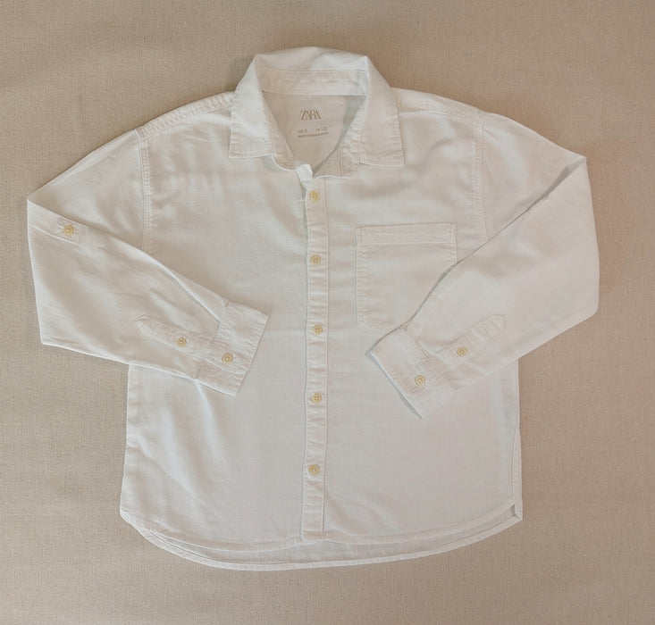 ZARA Boys’ white linen shirt