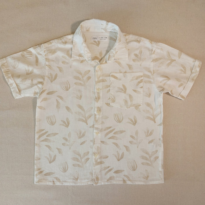 ZARA Boys’ patterned linen shirt