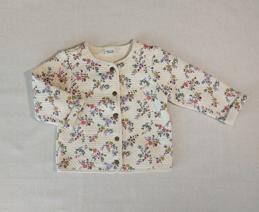 TAPE A L'OEIL Baby floral fleece cardigan