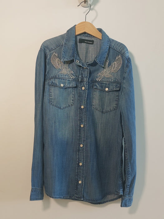 THE KOOPLES Women’s embroidered denim shirt