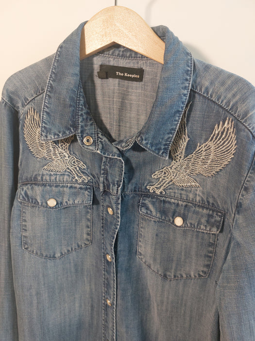 THE KOOPLES Women’s embroidered denim shirt